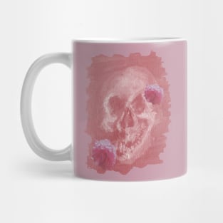 Dusty Rose Skull Mug